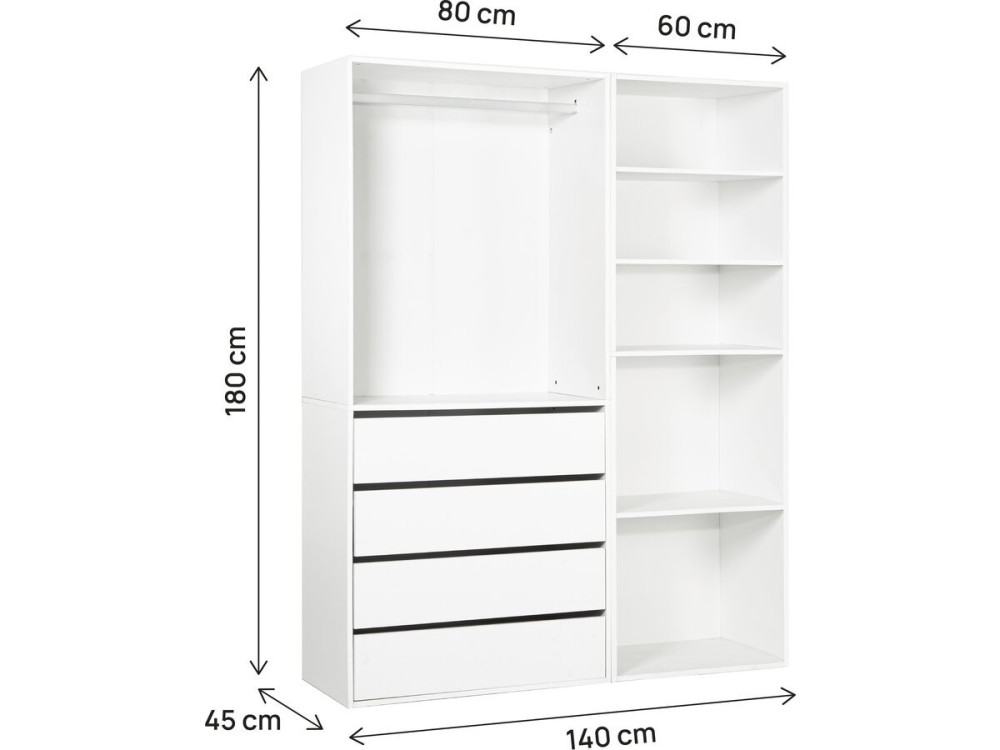 Camerino modular "Opera" - 2 unidades - Blanco