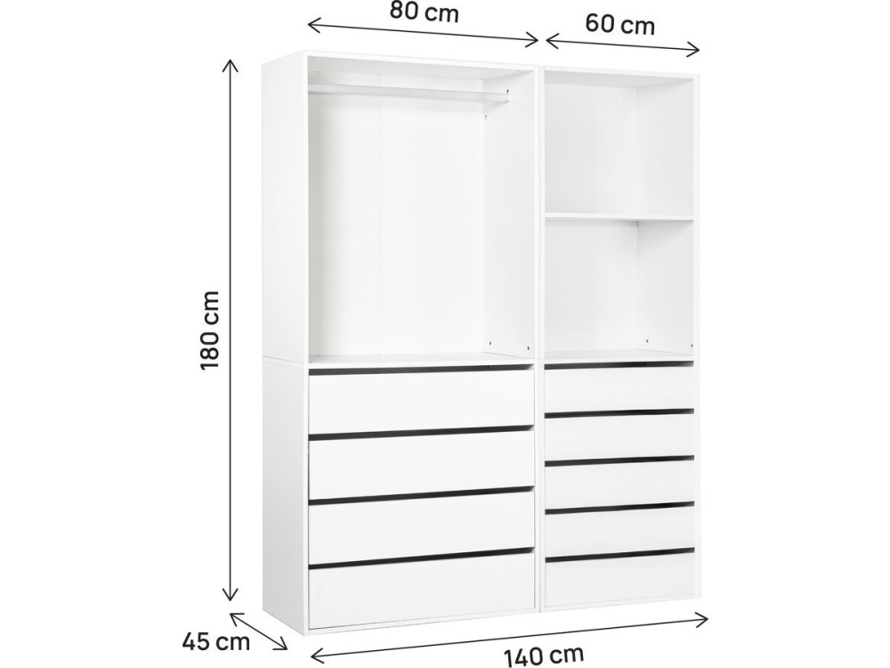 Camerino modular "Opera" - 2 unidades - Blanco
