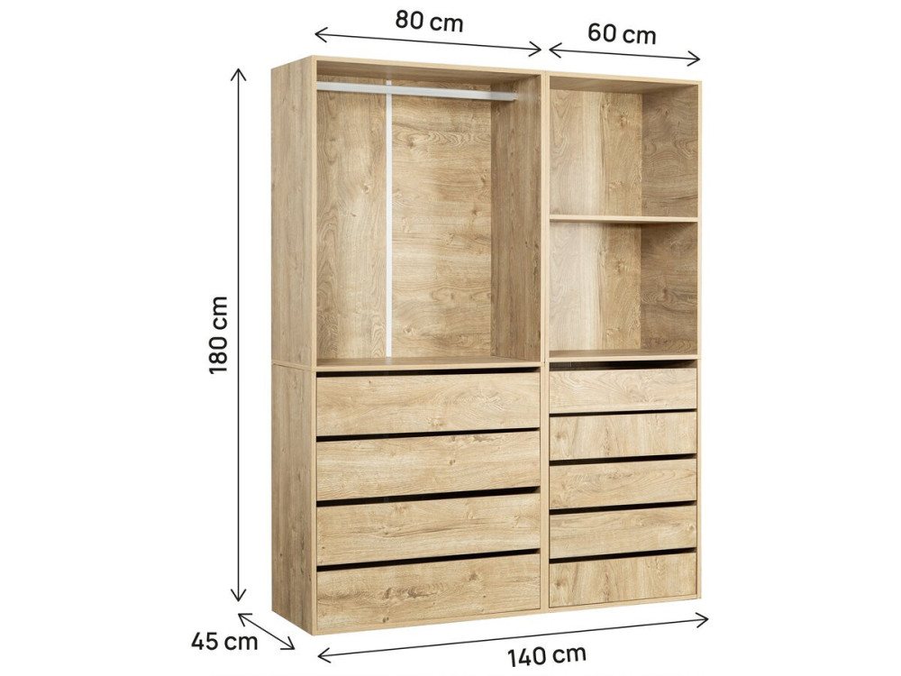 Camerino modular "Opera" - 2 unidades - Beige