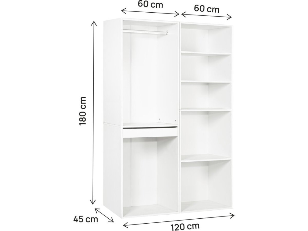 Camerino modular "Opera" - 2 unidades - Blanco