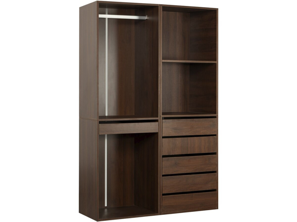 Conjunto vestidor modular "Opera" - 2 unidades - Marrón