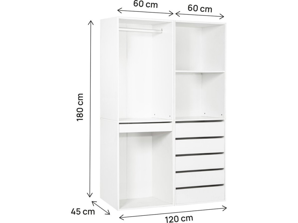 Camerino modular "Opera" - 2 unidades - Blanco