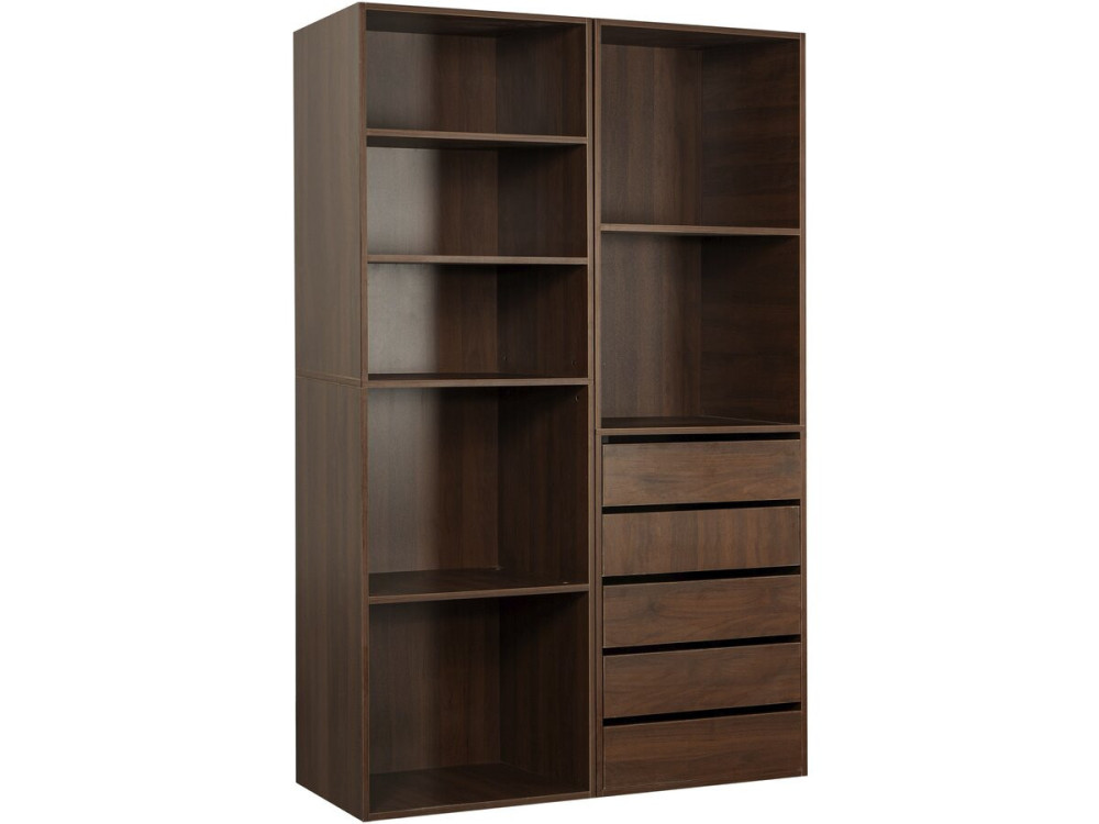 Conjunto vestidor modular "Opera" - 2 unidades - Marrón