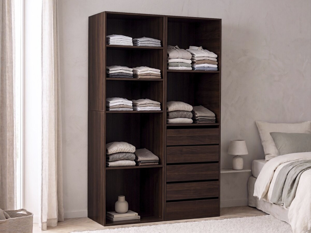 Conjunto vestidor modular "Opera" - 2 unidades - Marrón