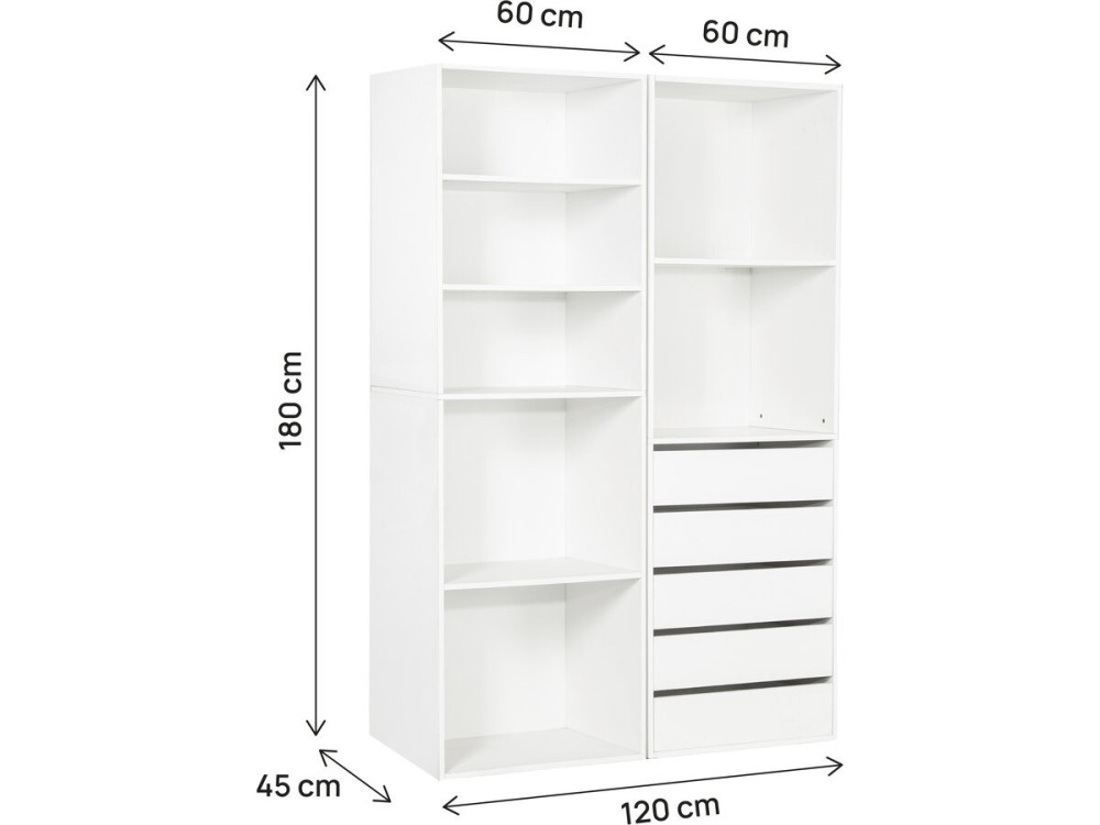 Camerino modular "Opera" - 2 unidades - Blanco