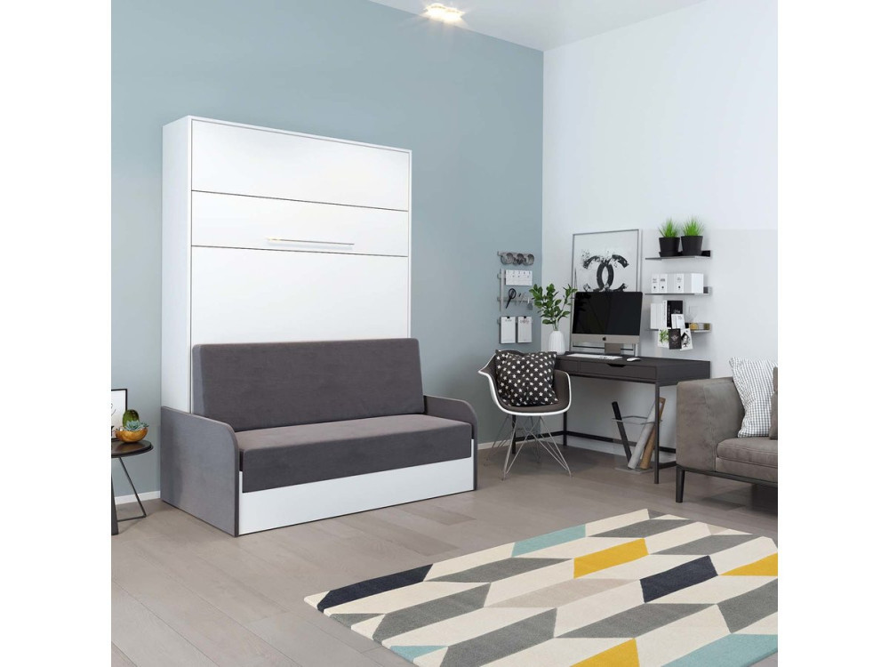 Cama abatible KYM SOFA 3" - 140 x 200 cm - Blanco