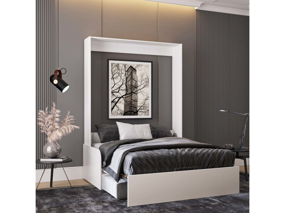 Cama abatible NYD SOFA 5" - 140 x 200 cm - Blanco