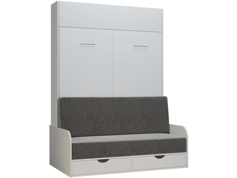 Cama abatible NYD SOFA 5" - 140 x 200 cm - Blanco