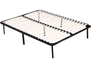 Somier de láminas - 160 x 200 cm - 20 listones - Negro