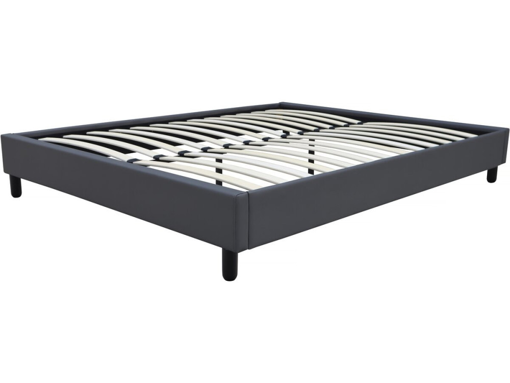 Somier "Andy" - 160 x 200 cm - PVC - Gris antracita