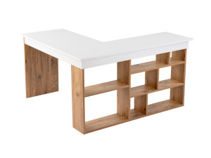 Mesa de estudio de madera "Vesper" - 130 x 120 x 72 cm - pino blanco atlántico