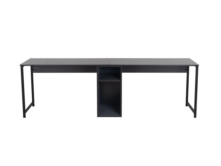Mesa de estudio Twin - 240 x 60 x 74 cm - AntracitaNegro