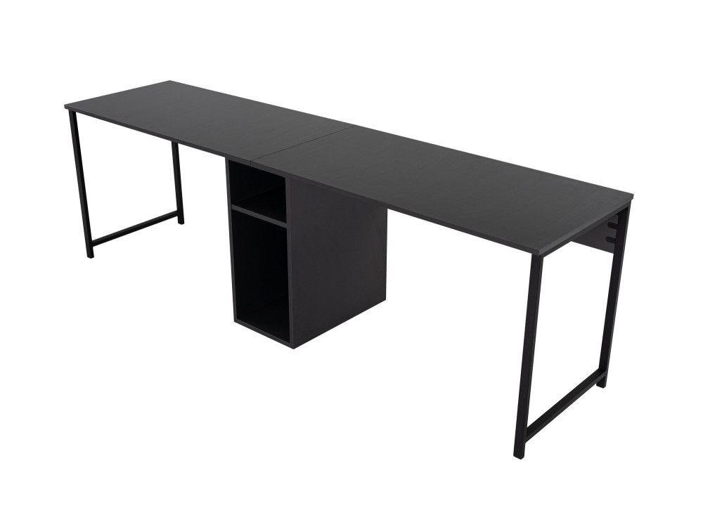 Mesa de estudio Twin - 240 x 60 x 74 cm - AntracitaNegro
