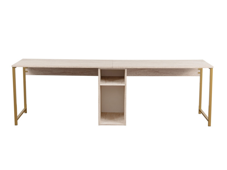 Mesa de estudio doble - 240 x 60 x 74 cm - TravertinOr