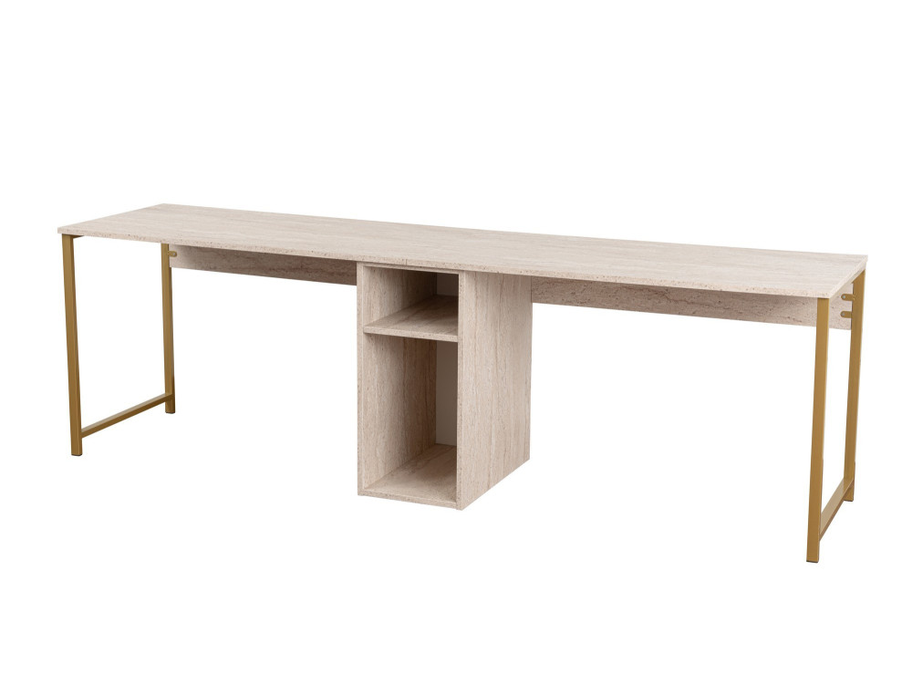 Mesa de estudio doble - 240 x 60 x 74 cm - TravertinOr
