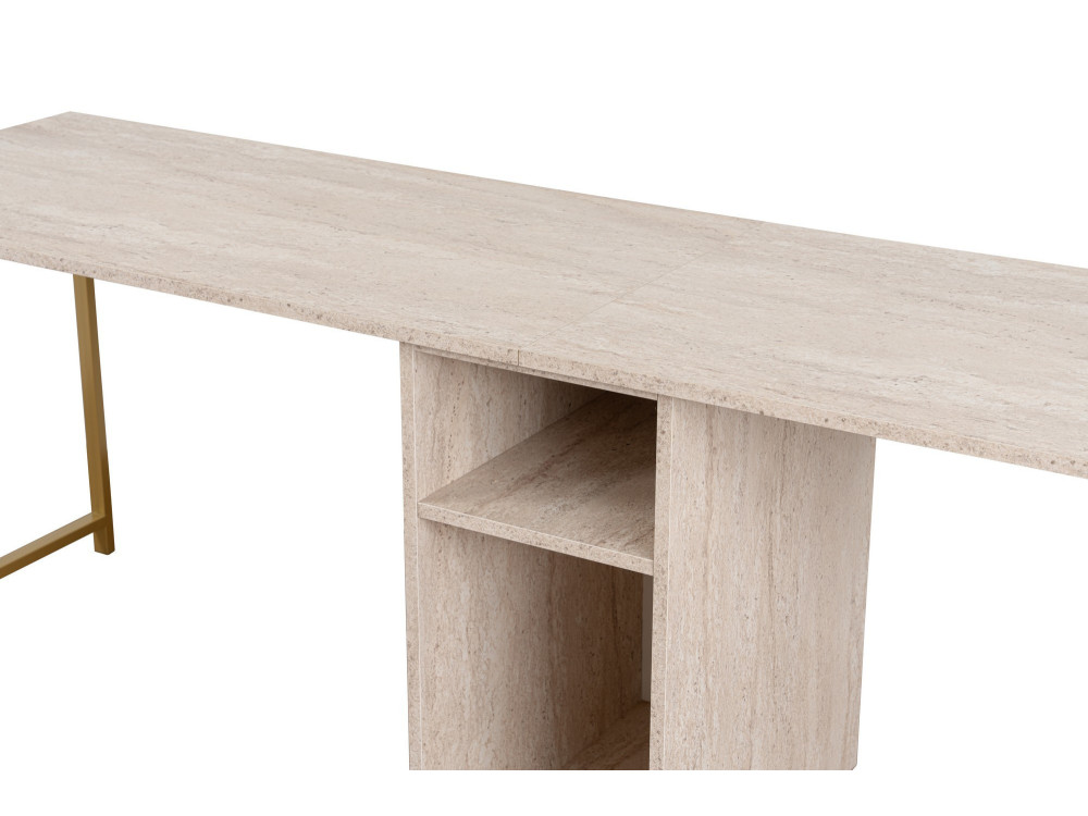 Mesa de estudio doble - 240 x 60 x 74 cm - TravertinOr