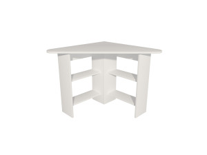 Escritorio "esquinero" de madera - 80 x 80 x 73 cm - Blanco