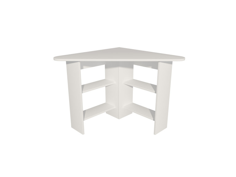 Escritorio "esquinero" de madera - 80 x 80 x 73 cm - Blanco