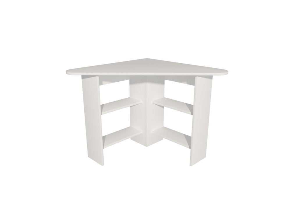 Escritorio "esquinero" de madera - 80 x 80 x 73 cm - Blanco