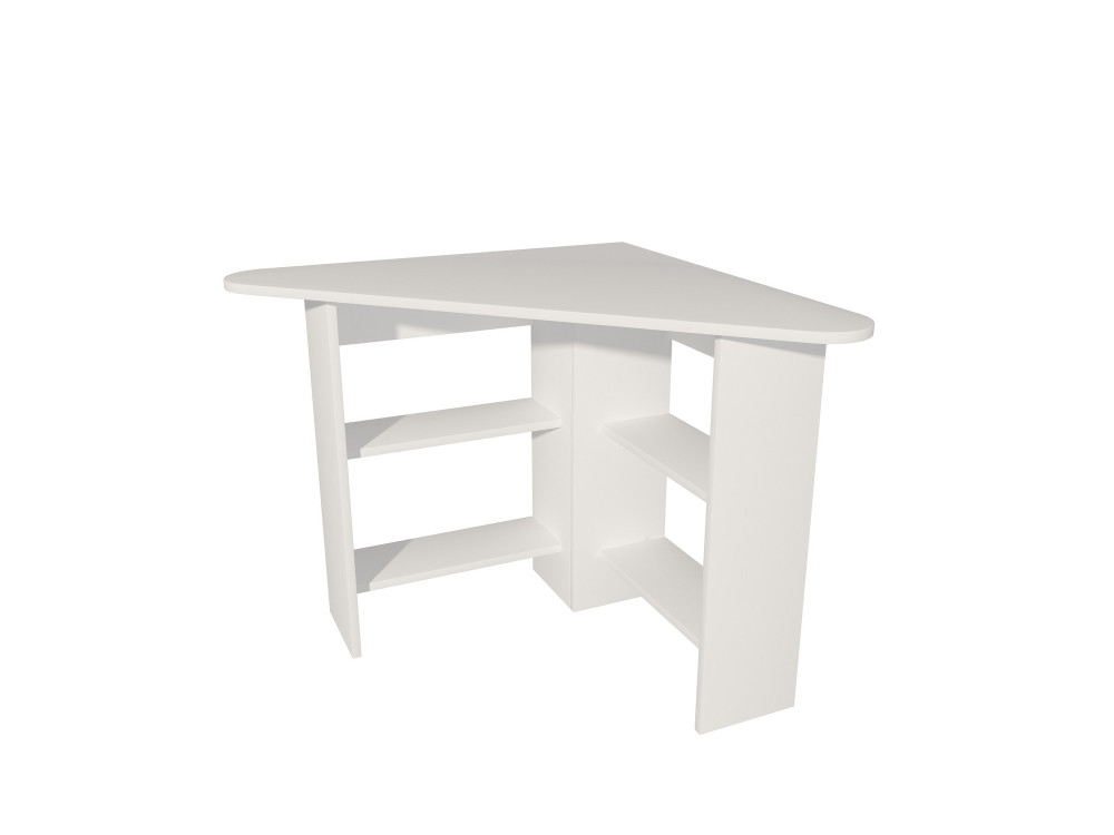 Escritorio "esquinero" de madera - 80 x 80 x 73 cm - Blanco