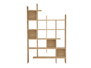 Librería de madera "Manco" - 122 x 25 x 188 cm - Roble