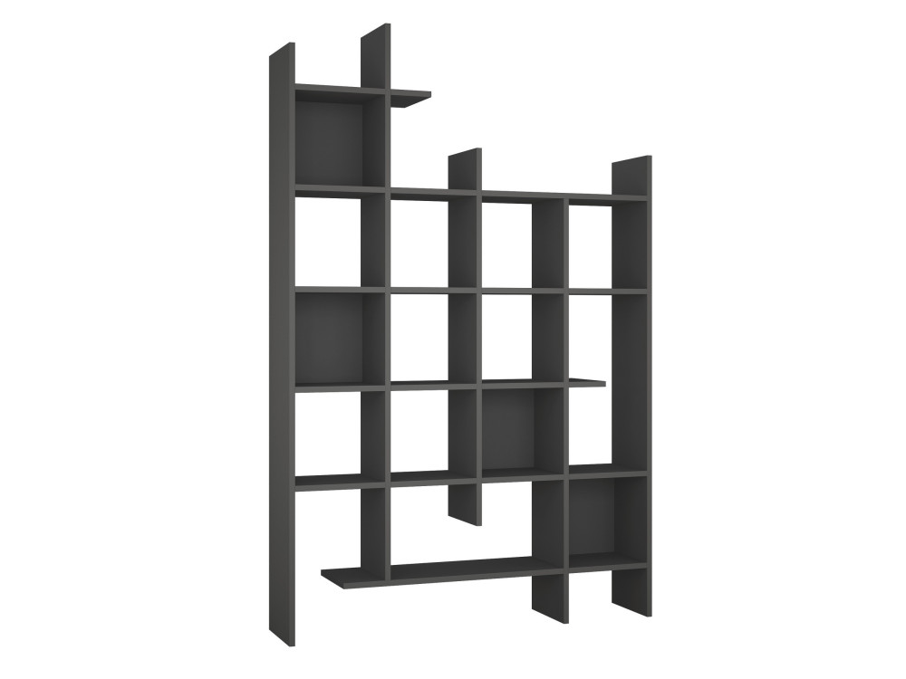 Librería de madera "Manco" - 122 x 25 x 188 cm - Antracita