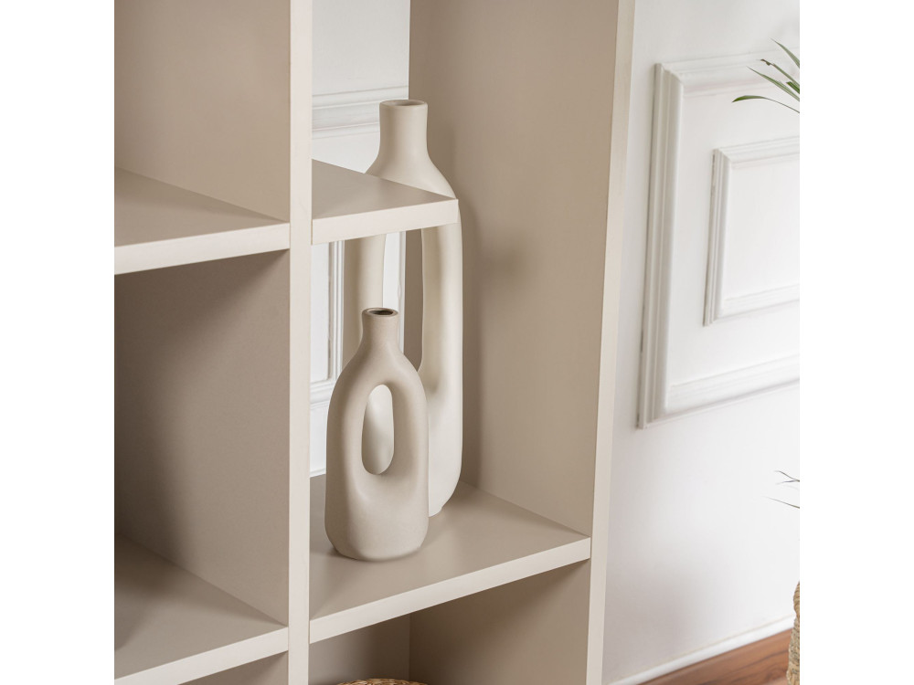 Librería de madera "Manco" - 122 x 25 x 188 cm - Arenisca