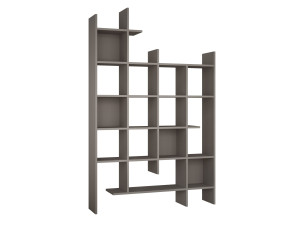 Librería de madera "Manco" - 122 x 25 x 188 cm - Marrón moca claro