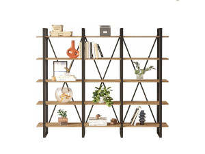 Librería de madera "ML4" - 219 x 34 x 180 cm - pino atlántico