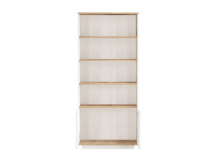Librería de madera "FR16" - 75 x 26 x 168 cm - Pino atlánticoBlanco