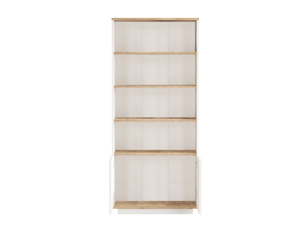 Librería de madera "FR16" - 75 x 26 x 168 cm - Pino atlánticoBlanco