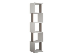 Librería de madera "Piri" - 35 x 30 x 161 cm - BlancoMoca claro