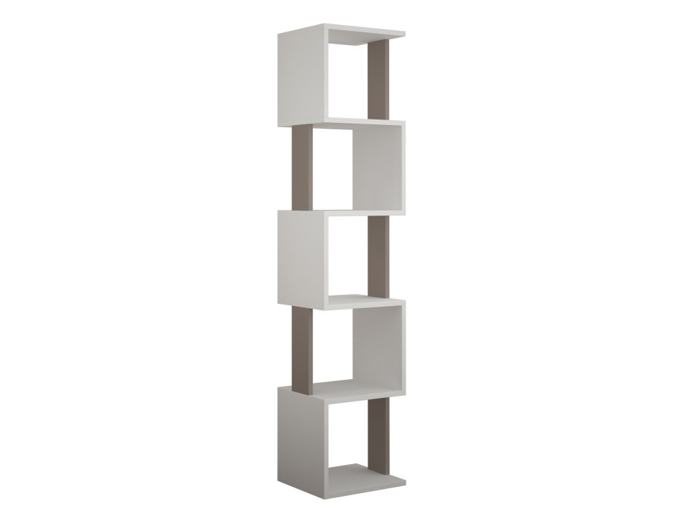 Librería de madera "Piri" - 35 x 30 x 161 cm - BlancoMoca claro