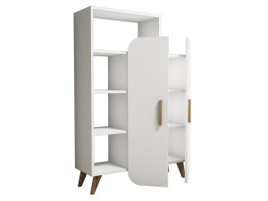Estantería de madera "Form" - 90 x 32 x 132 cm - Blanco