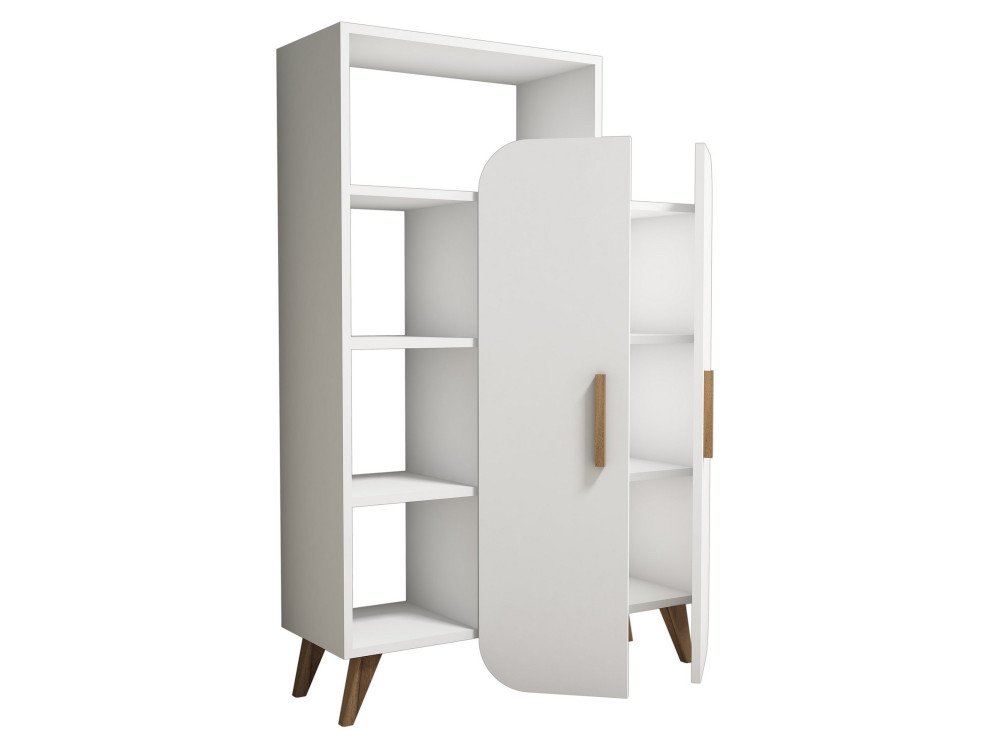 Estantería de madera "Form" - 90 x 32 x 132 cm - Blanco