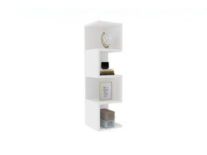 Librería de madera "Alin" - 27 x 25 x 95 cm - Blanco