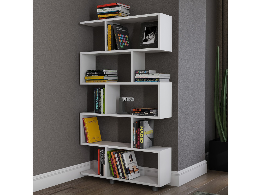 Librería de madera "Elif" 90 x 20 x 156 cm - Blanco
