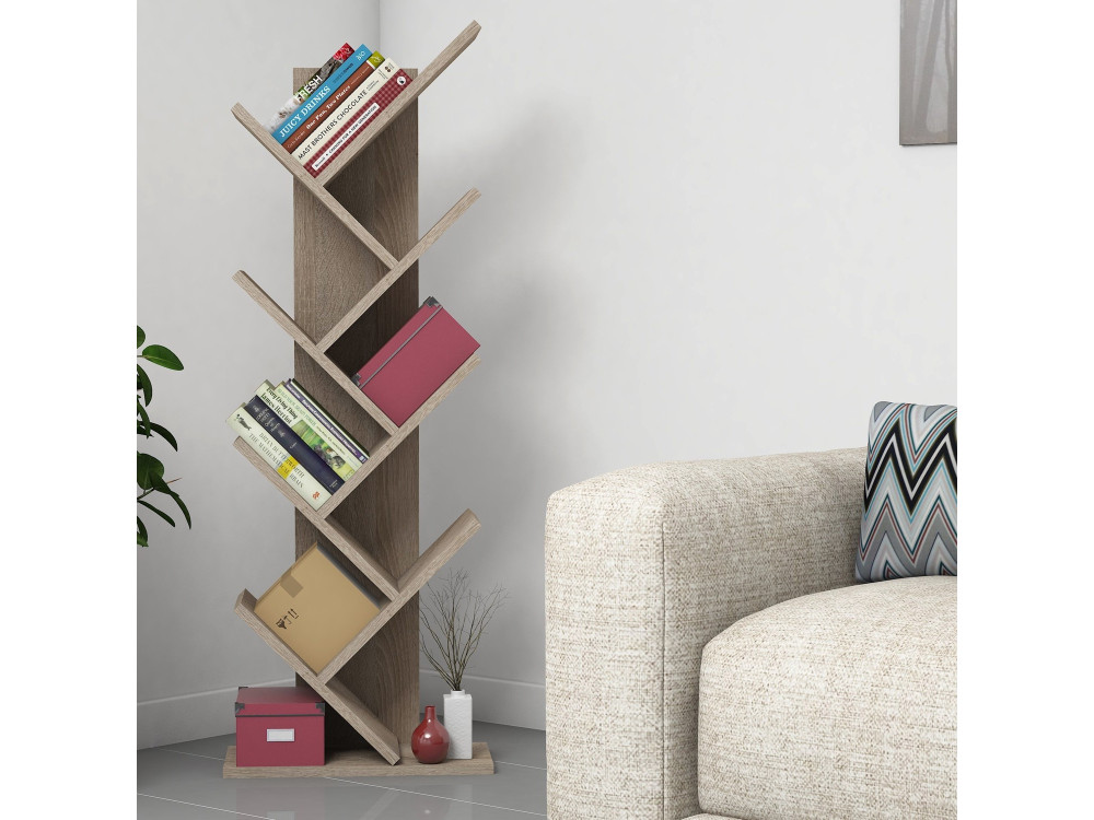 Librería de madera "Hitit" - 46 x 22 x 128 cm - Marrón