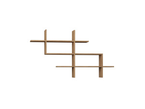 Librería de madera "Halic" - 150 x 22 x 82 cm - Roble