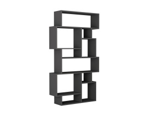 Librería de madera "Karmato" - 96 x 25 x 168 cm - Gris antracita
