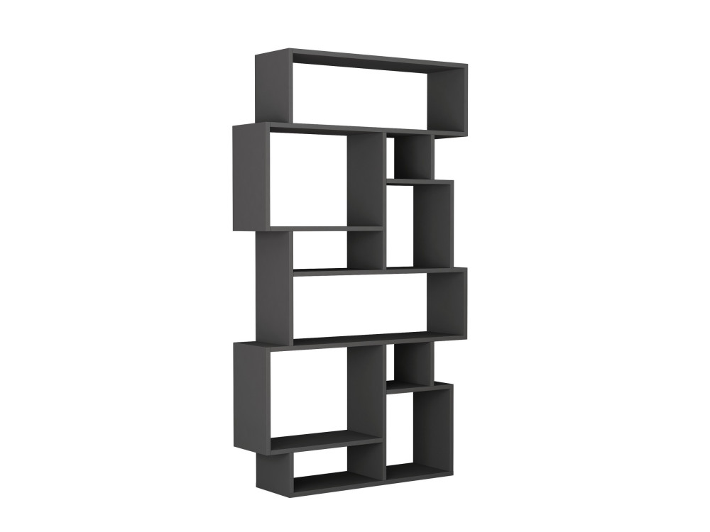 Librería de madera "Karmato" - 96 x 25 x 168 cm - Gris antracita