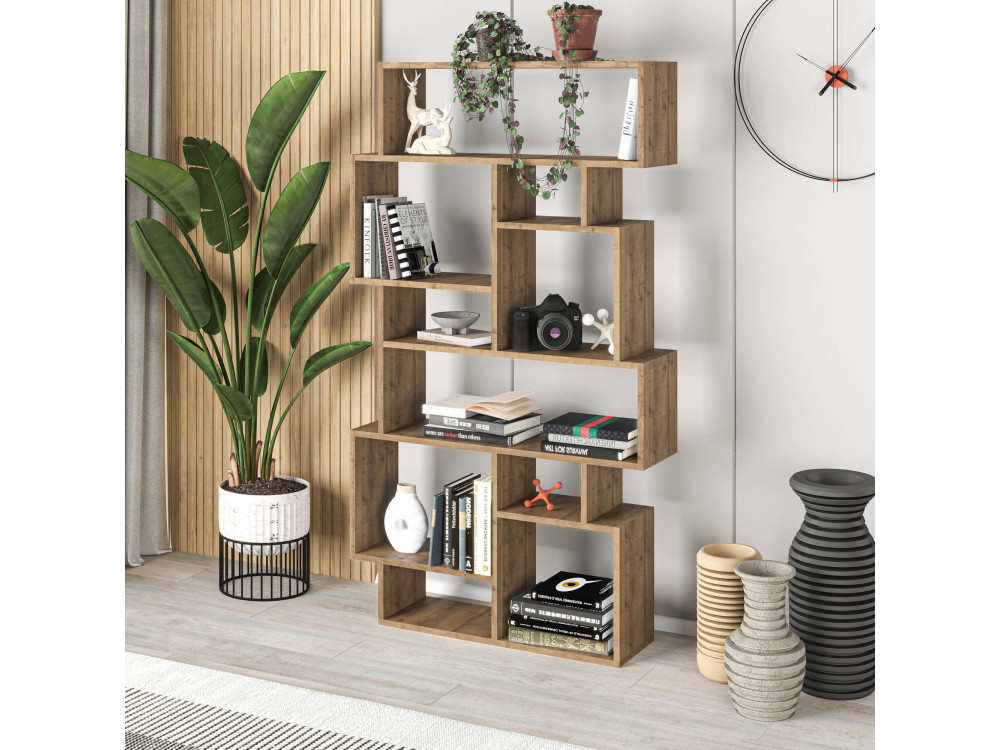 Librería de madera "Karmato" - 96 x 25 x 168 cm - Marrón