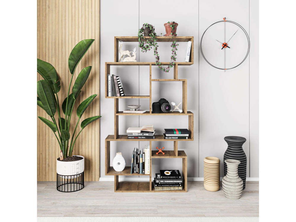 Librería de madera "Karmato" - 96 x 25 x 168 cm - Marrón