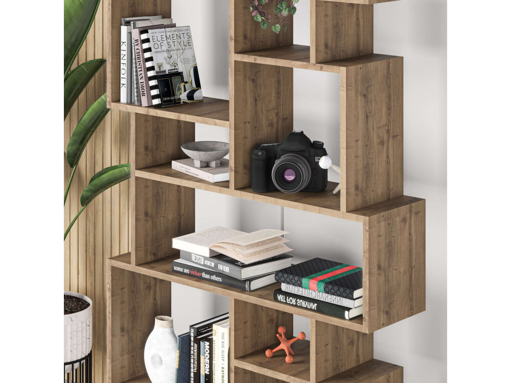 Librería de madera "Karmato" - 96 x 25 x 168 cm - Marrón