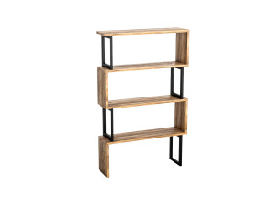 Librería de madera "Ceylan" - 80 x 22 x 128 cm - Nogal