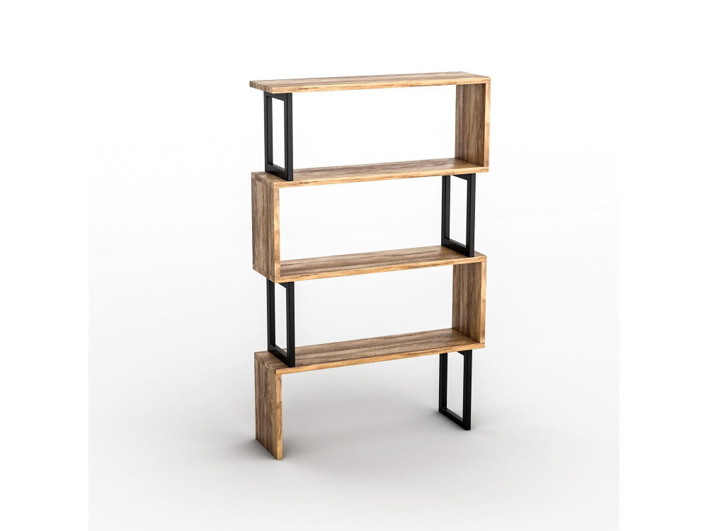 Librería de madera "Ceylan" - 80 x 22 x 128 cm - Nogal