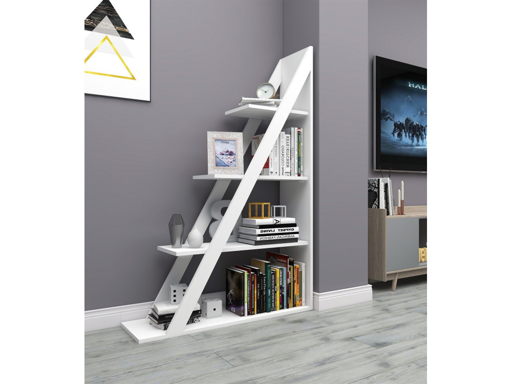 Librería de madera "Arven" - 100 x 29 x 150 cm - Blanco