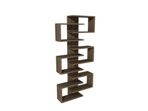 Librería de madera "Lotus" - 75 x 21 x 161 cm - Nogal