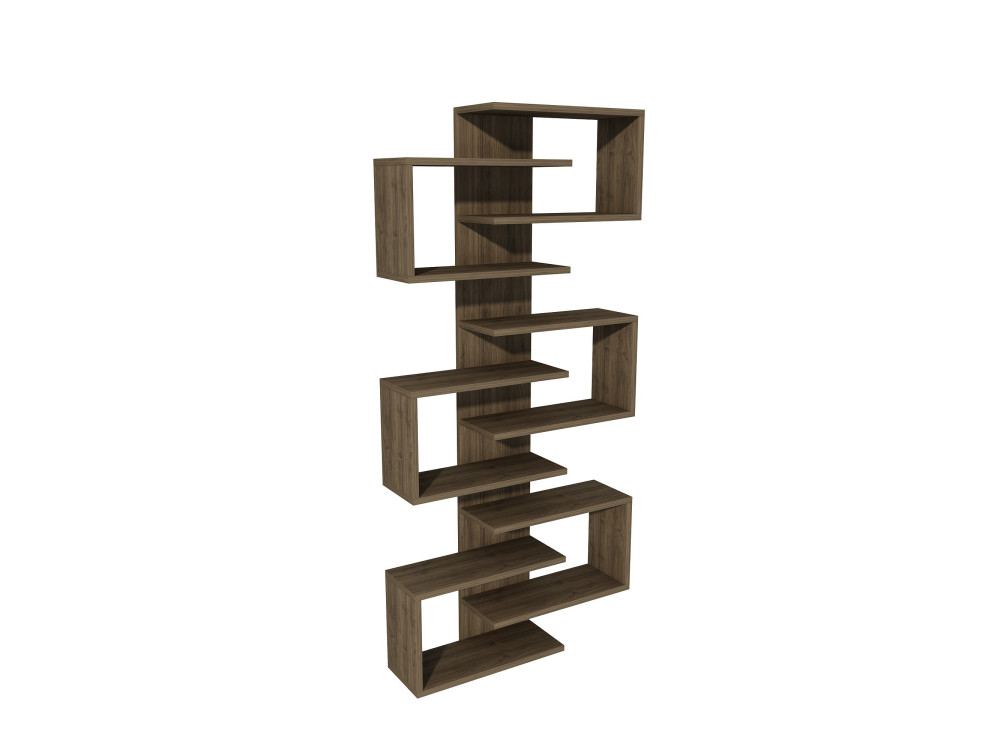 Librería de madera "Lotus" - 75 x 21 x 161 cm - Nogal