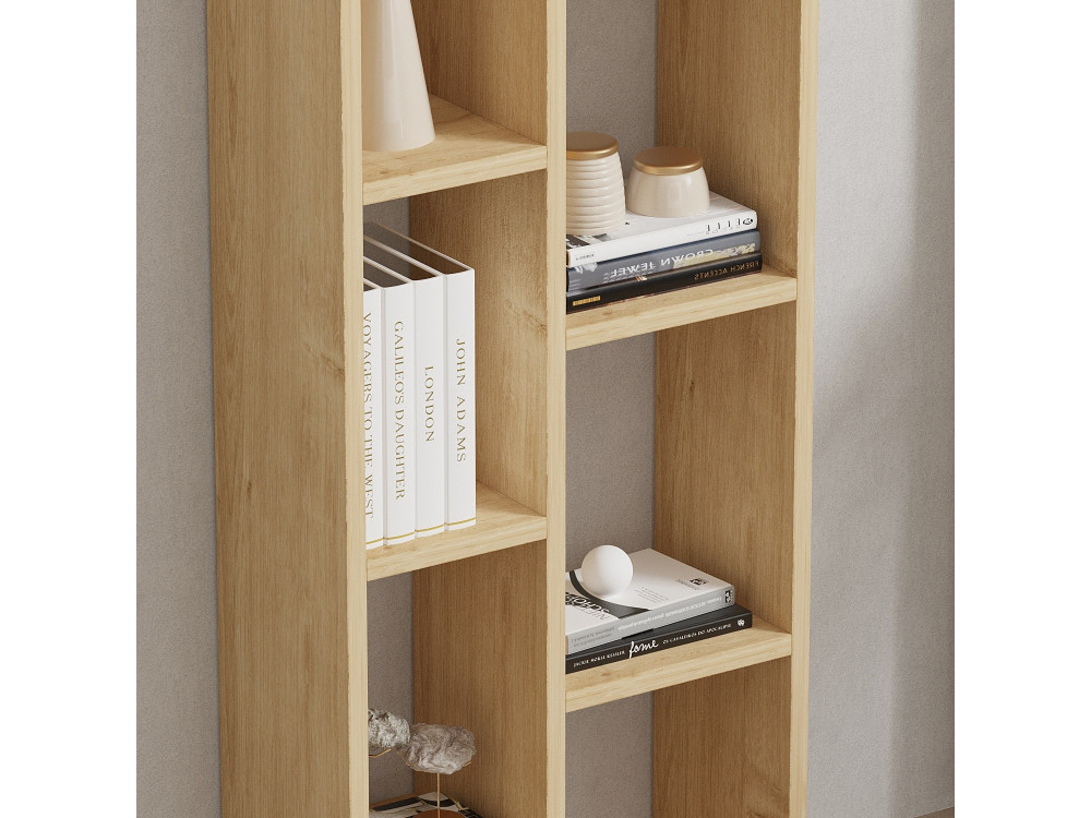 Librería de madera "Tomi" - 45 x 20 x 150 cm - Roble zafiro